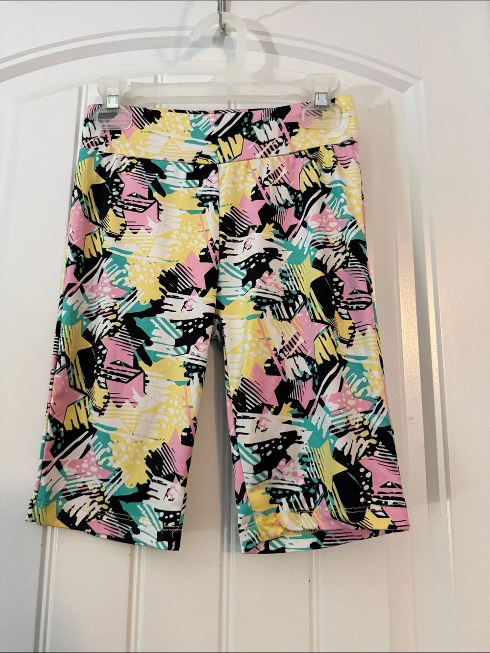 Gently worn Girls Rule Yellow Graphic Tee and shorts set